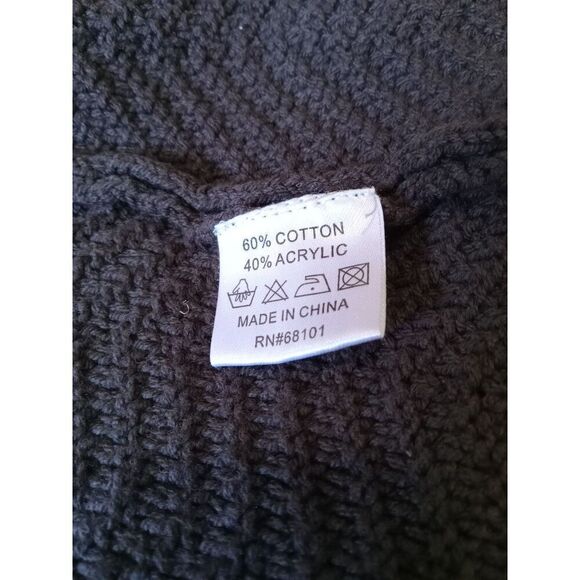 Belldini Charcoal Gray Long Sleeve Tight Knit Open Front Cardigan Women's Medium - Picture 4 of 12